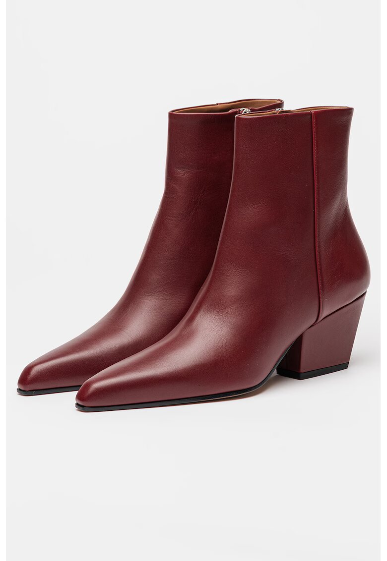 PARIS TEXAS Botine de piele Jane - Visiniu