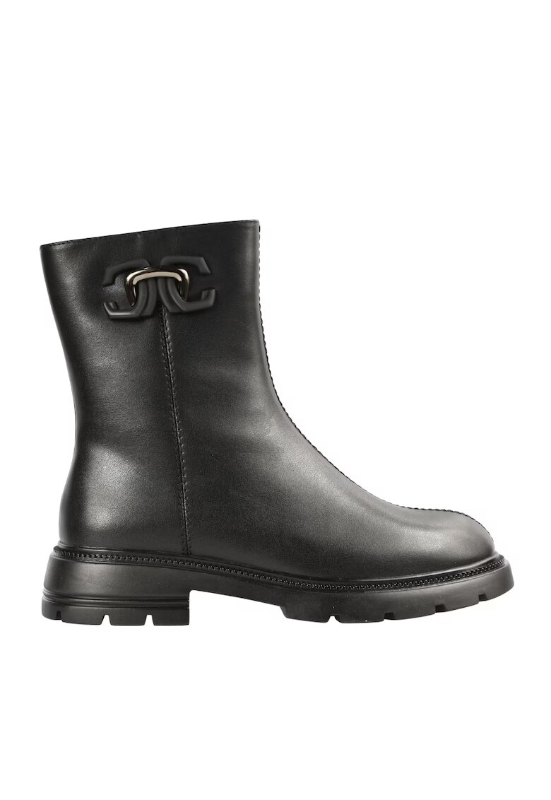 PASS Collection Ghete casual - dama - DL70038A negru - piele naturala - cu toc - Negru