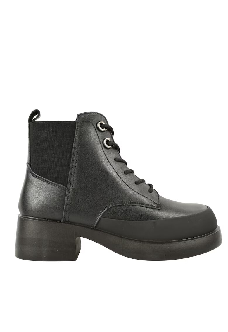 PASS Collection Ghete casual - dama - X470006A - negru - piele naturala - cu toc - Negru