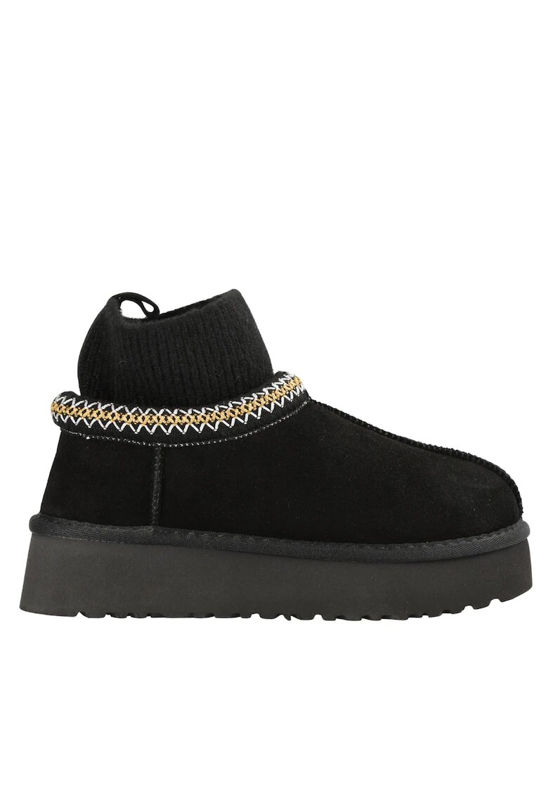 PASS Collection Ghete sport dama negru piele intoarsa - Negru