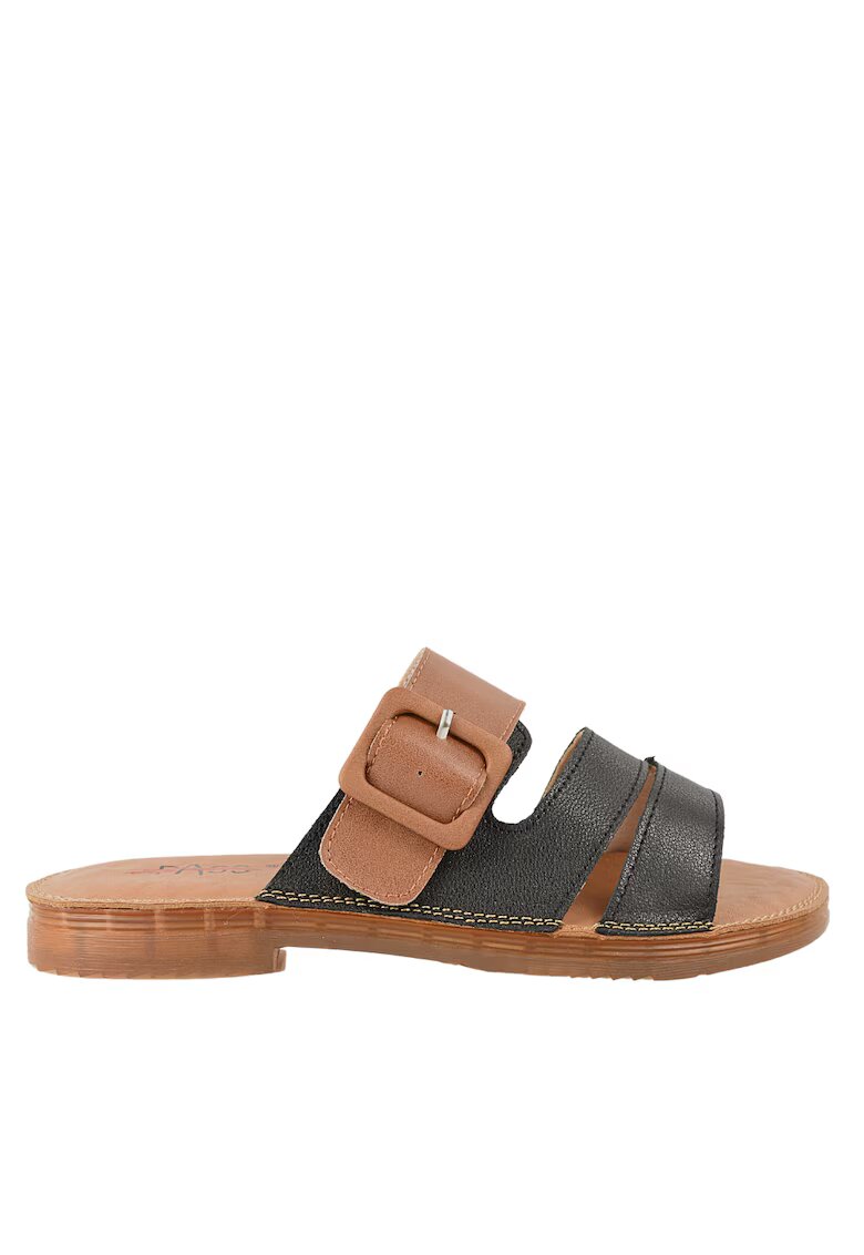 PASS Collection Papuci casual - dama - XA60016A negru - piele naturala - Negru