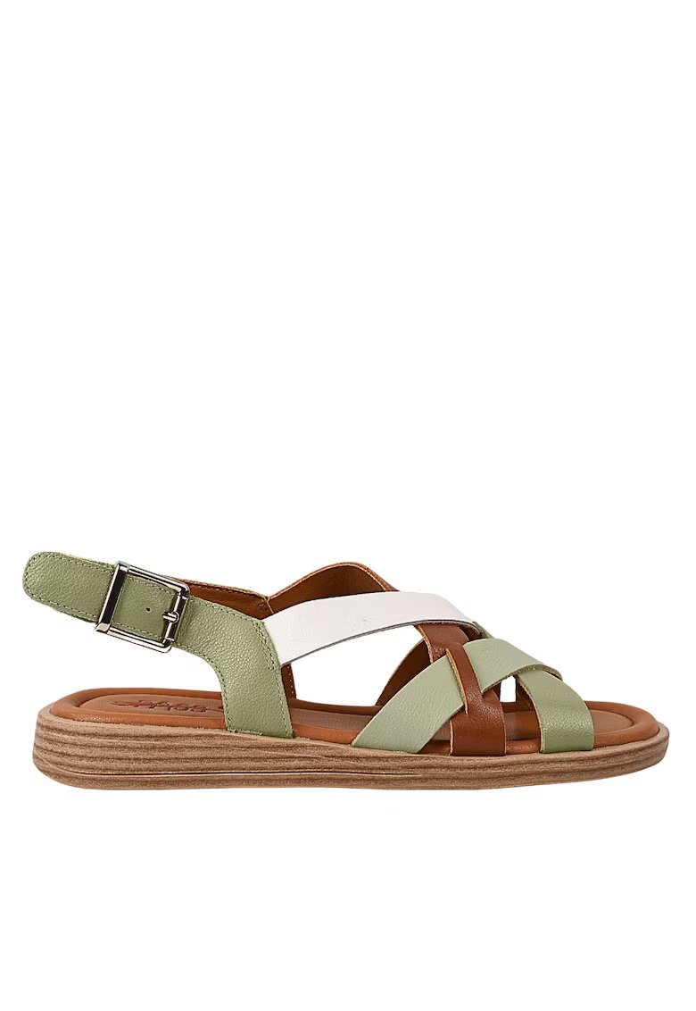 PASS Collection Sandale casual - dama - KL60022B verde - piele naturala