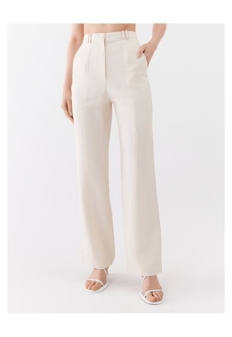 Patrizia Pepe Pantaloni dama - largi - ecru -