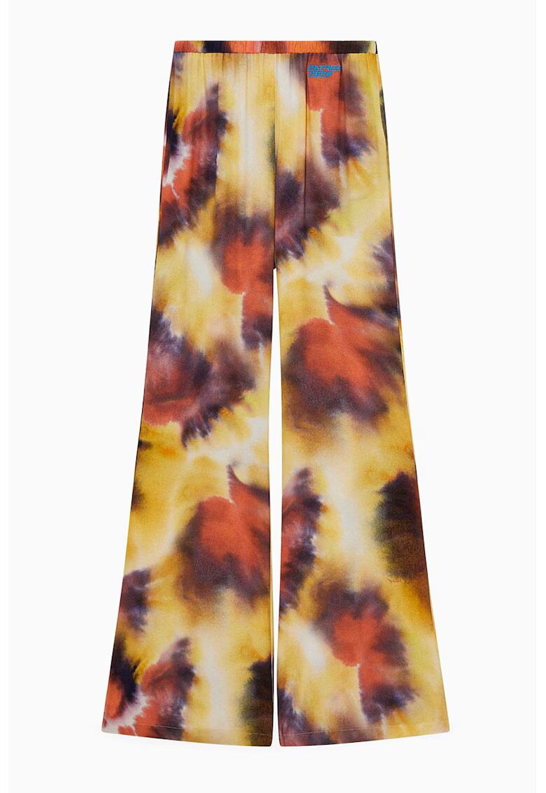 Patrizia Pepe Pantaloni largi cu imprimeu tie-dye - Multicolor