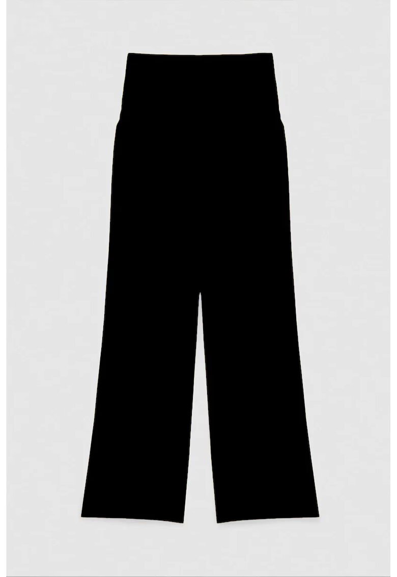 Patrizia Pepe Pantaloni palazzo largi cu buzunare laterale - Negru