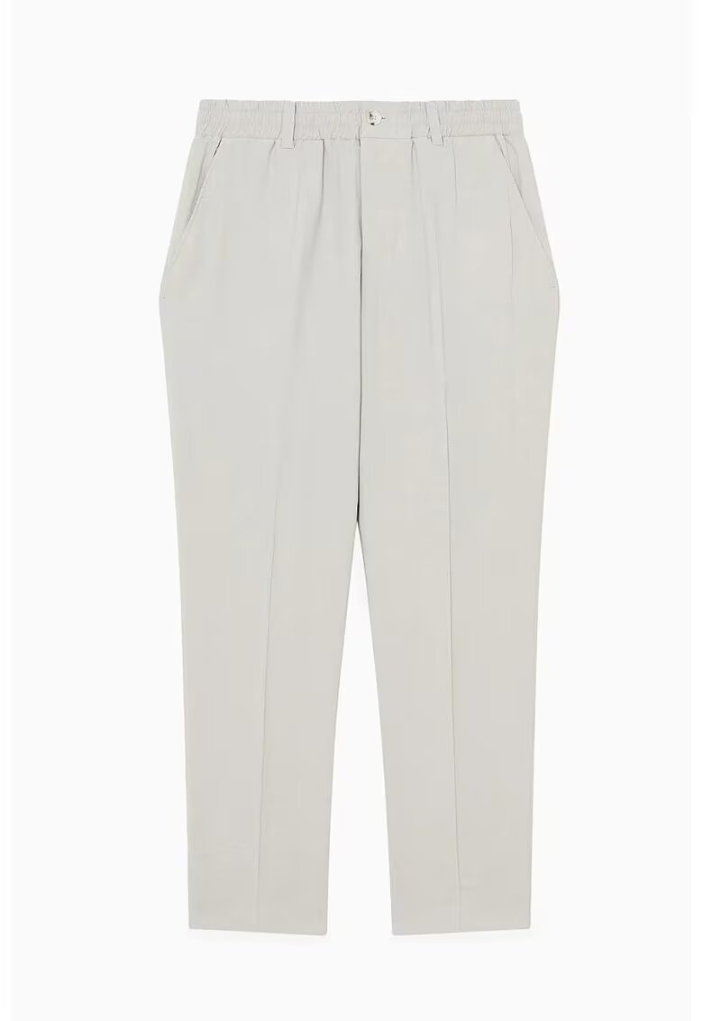 Patrizia Pepe Pantaloni regular fit cu elastic în talie LH4 - Gri