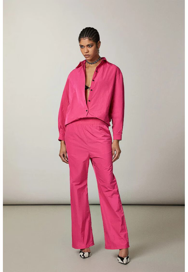 Patrizia Pepe Pantaloni regular fit cu talie joasă - Roz