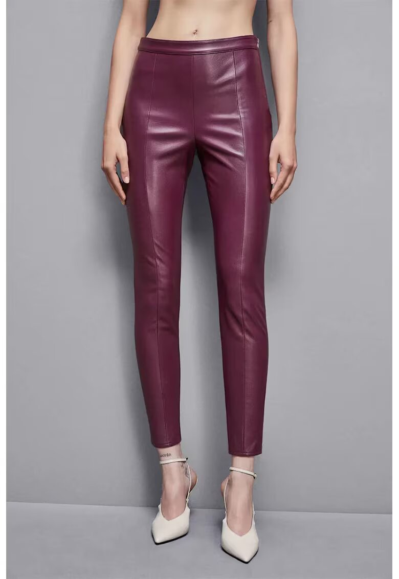 Patrizia Pepe Pantaloni skinny cu închidere prin fermoar PP1 - Negru