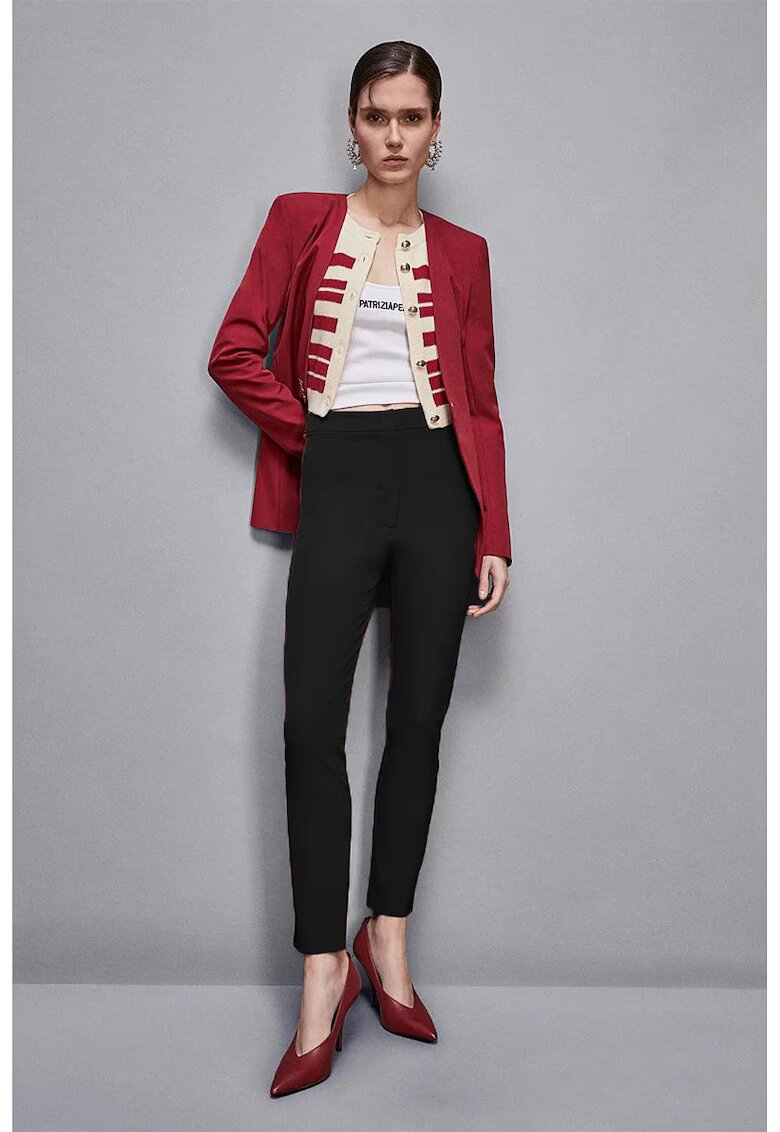 Patrizia Pepe Pantaloni tip creion cu talie medie - Negru