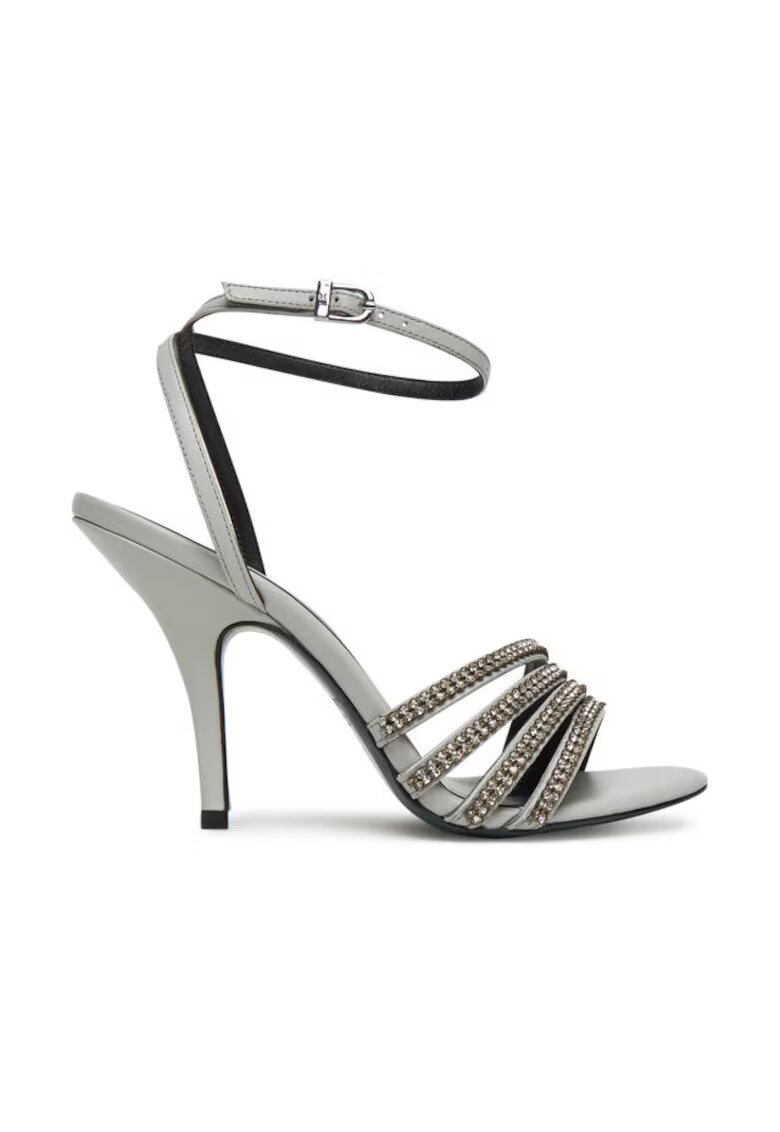 Patrizia Pepe Sandale dama model Glass Gray S702 - piele naturala - gri