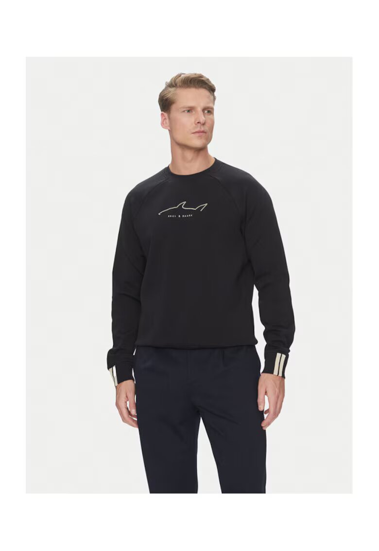PAUL&SHARK Bluza barbati 25411854 - Bumbac/Nylon - Negru - Negru