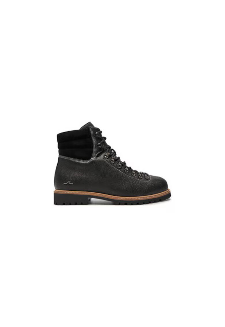 Paul Shark Bocanci de drumetie barbati 14318001 - Piele naturala - Negru - Negru