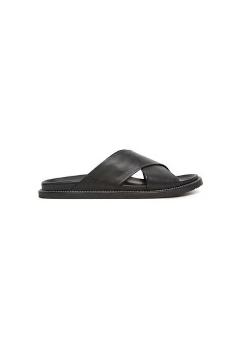 Paul Shark Slapi barbati 25418010 - Piele naturala - Negru - Negru
