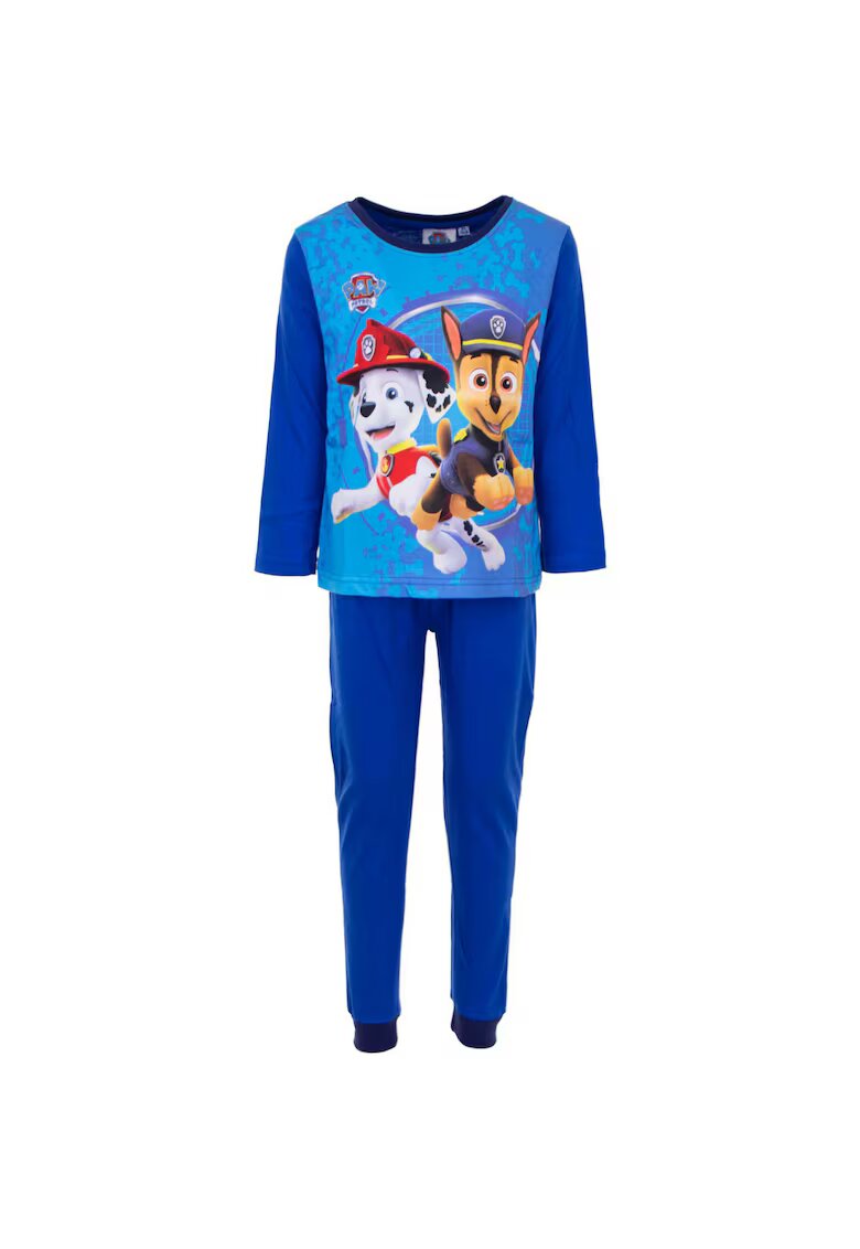 Paw Patrol Pijama maneca lunga bumbac Chase si Marshall 11696 - Albastru