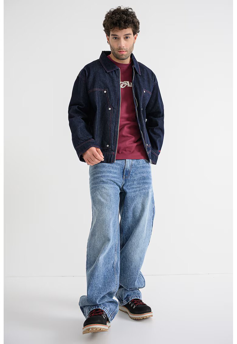 Pegador Jacheta lejera din denim cu fermoar - Albastru ultramarin