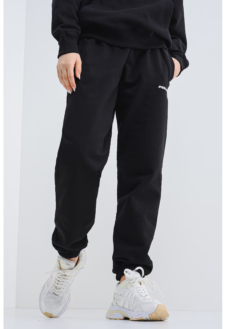 Pegador Pantaloni de trening cu buzunare laterale - Negru