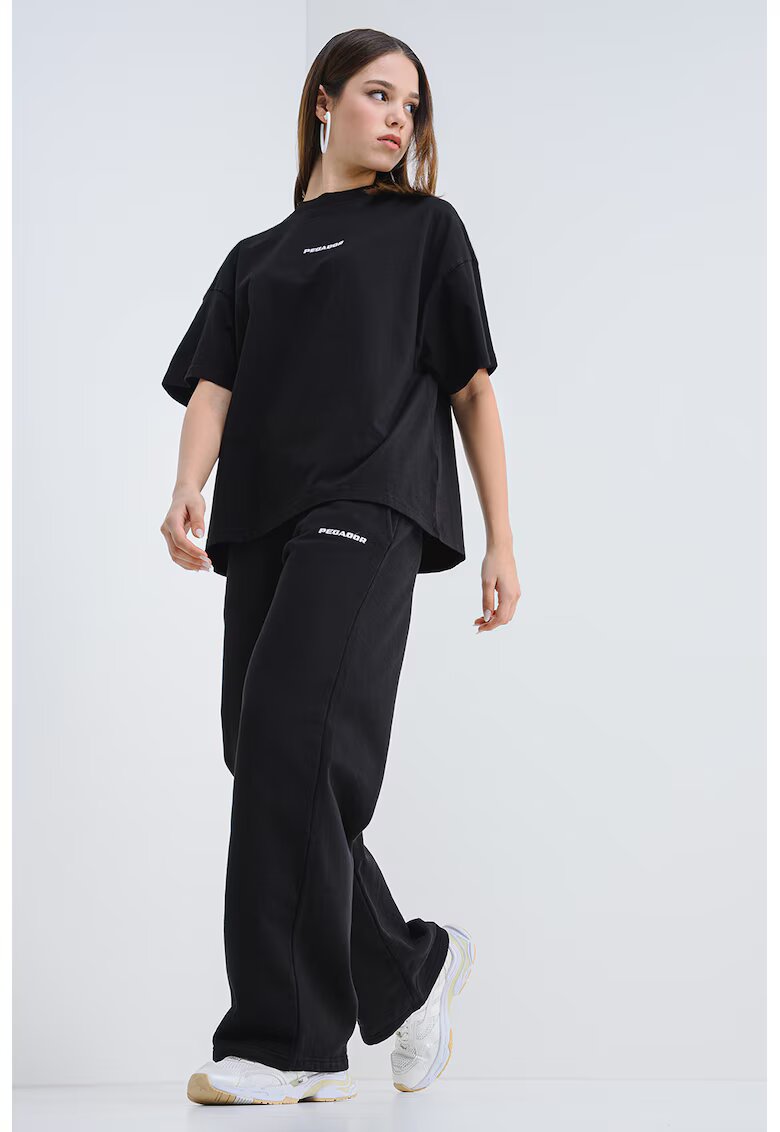 Pegador Pantaloni de trening relaxed-fit cu buzunare laterale - Negru