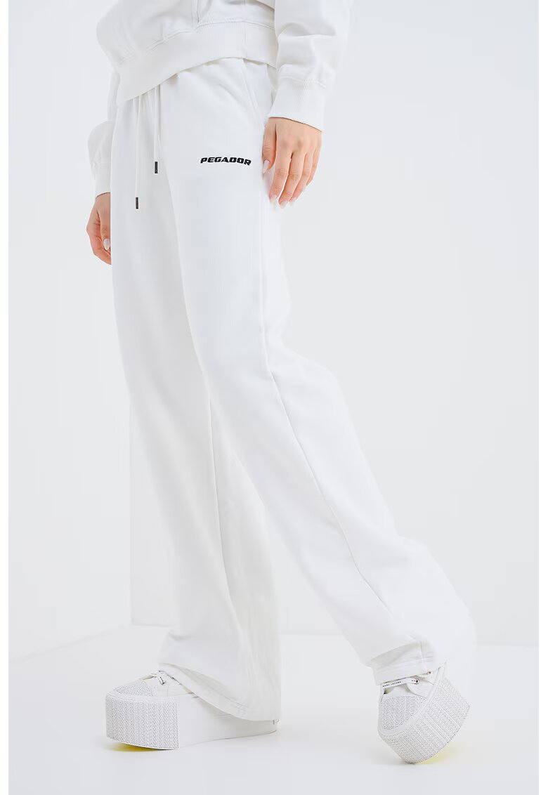 Pegador Pantaloni de trening relaxed-fit cu buzunare laterale - Negru stins/Alb murdar