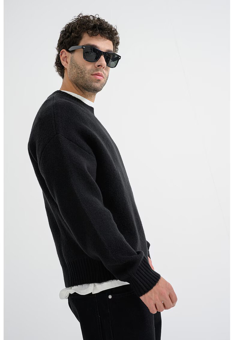 Pegador Pulover cu maneci cazute - Negru