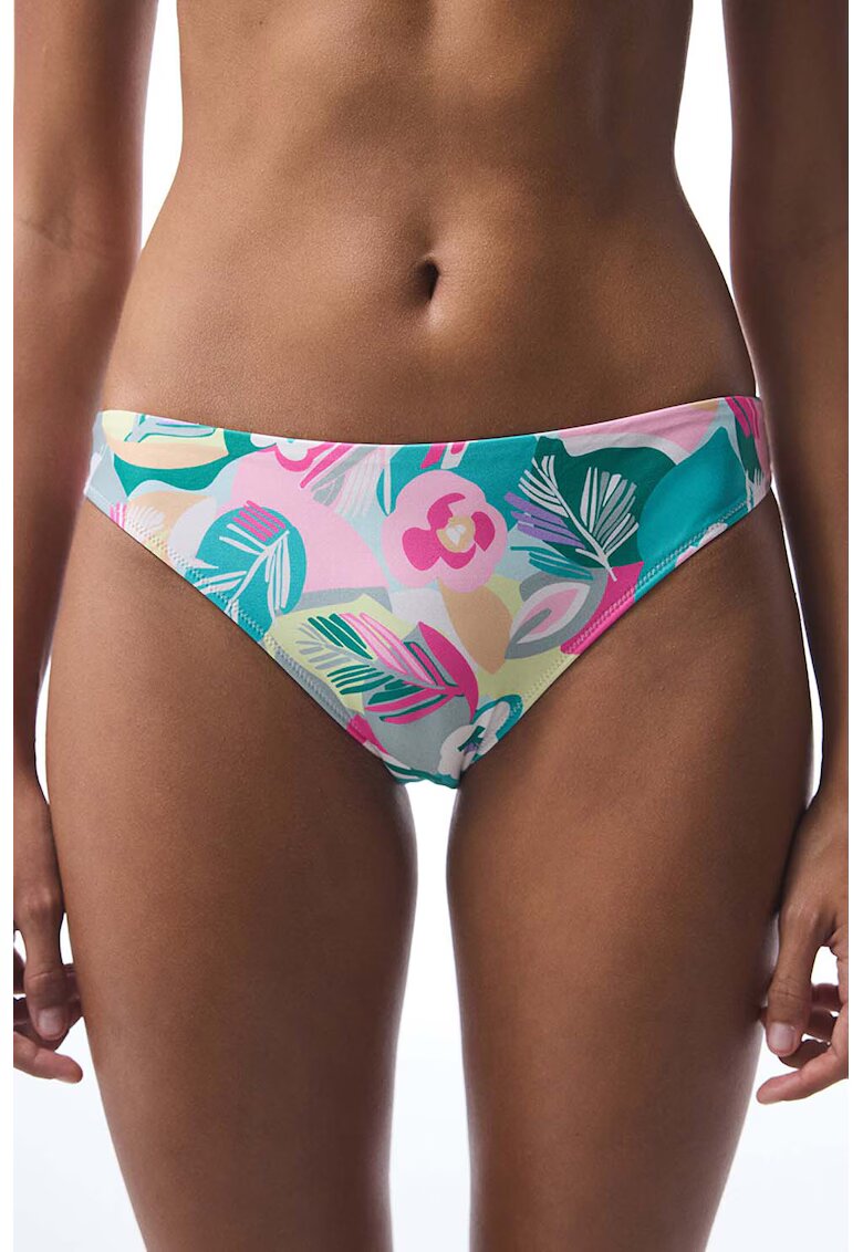 Penti Bikini cu model - Galben/Turcoaz/Roz