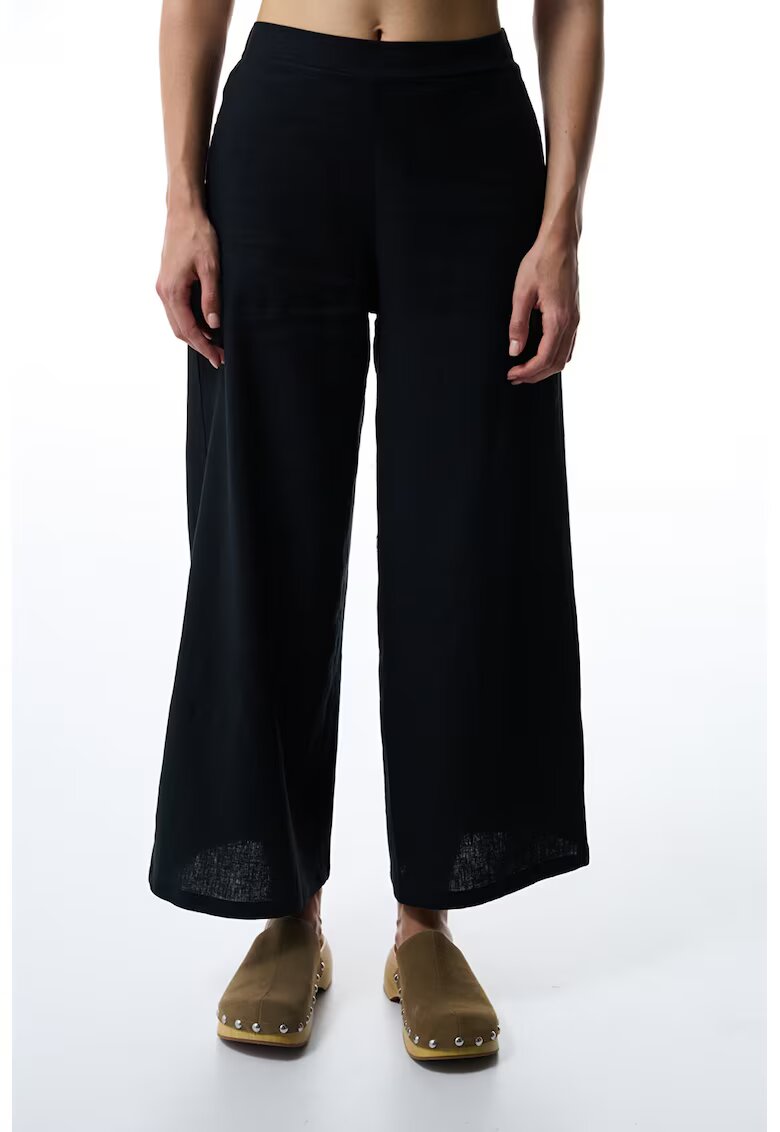 Penti Pantaloni de plaja - din amestec de in - Negru