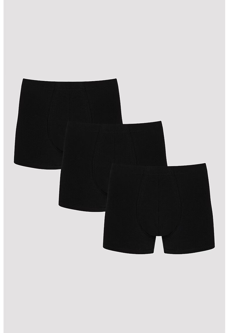 Penti Set de boxeri din amestec de bumbac - 3 Perechi - Negru