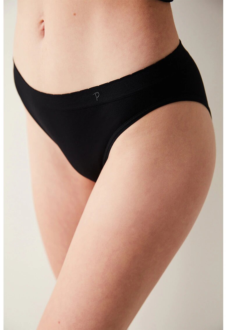 Penti Set de chiloti cu model uni - 2 perechi - Negru