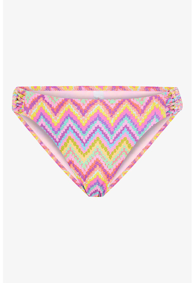 Penti Slip brazilian cu imprimeu - Roz pastel/Galben pal/Lila