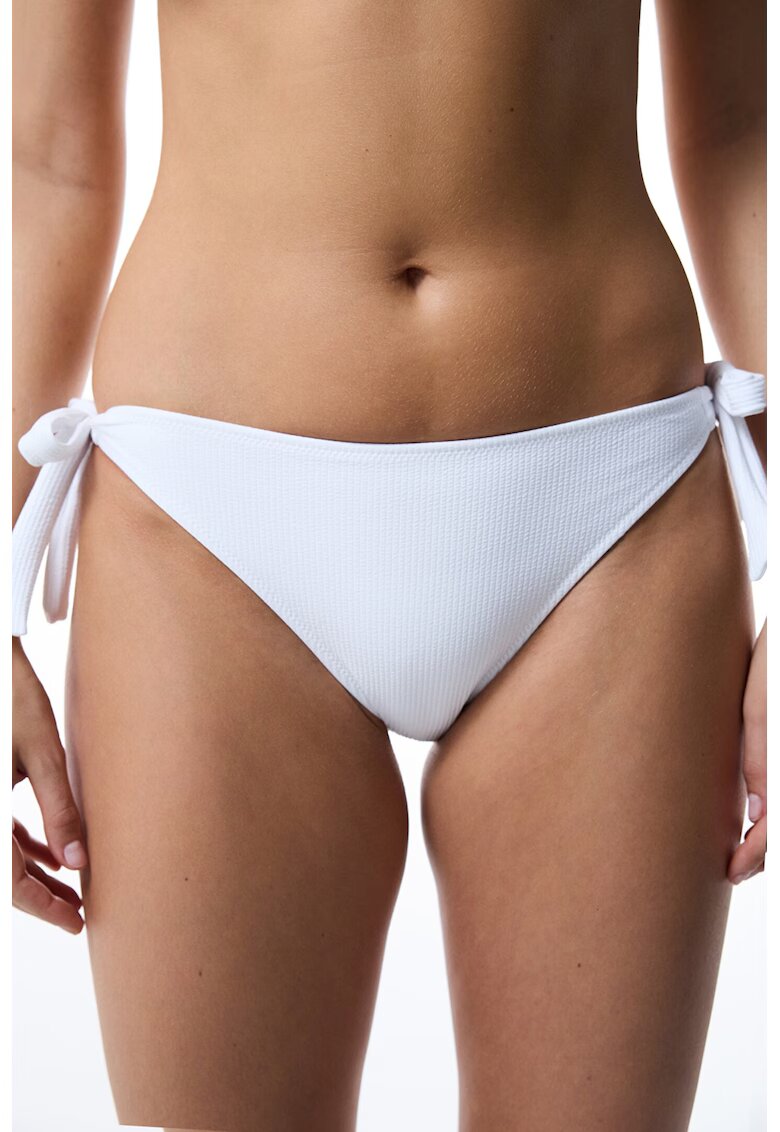 Penti Slip brazilian cu snur lateral - Alb optic