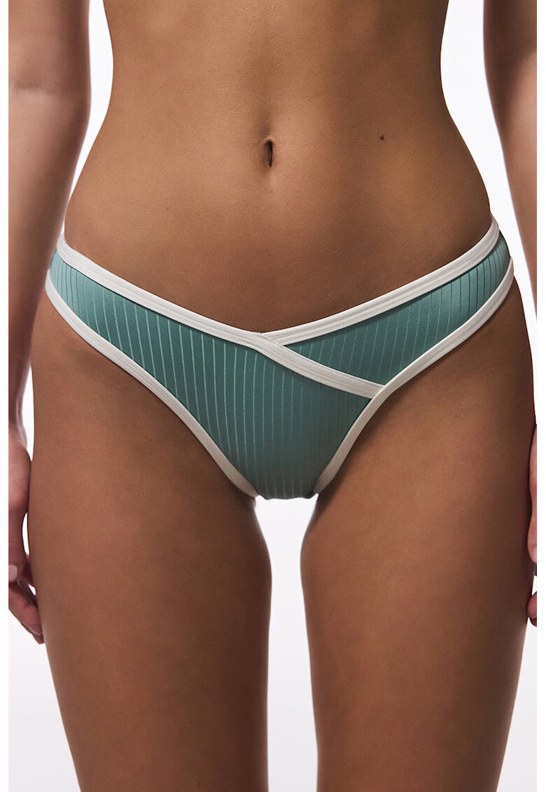 Penti Slip cu detalii contrastante - Verde persan