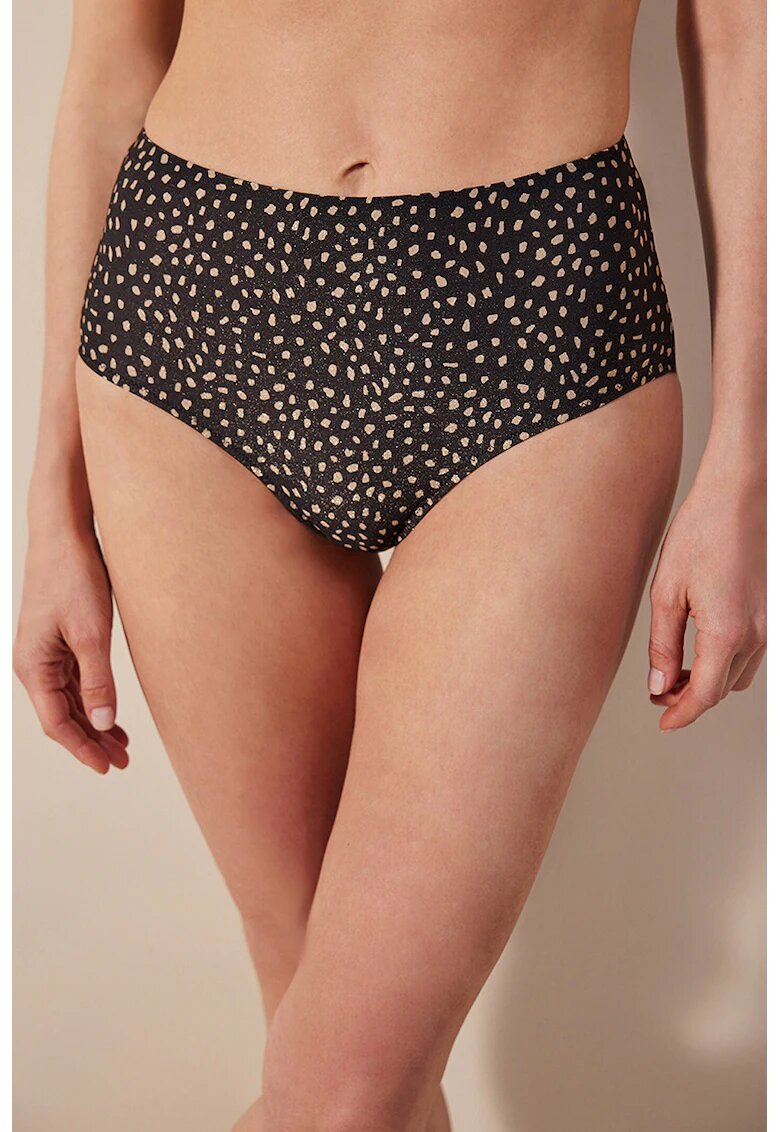 Penti Slip cu imprimeu - Negru