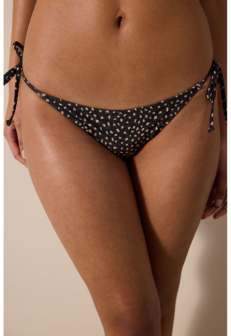 Penti Slip cu imprimeu - Negru