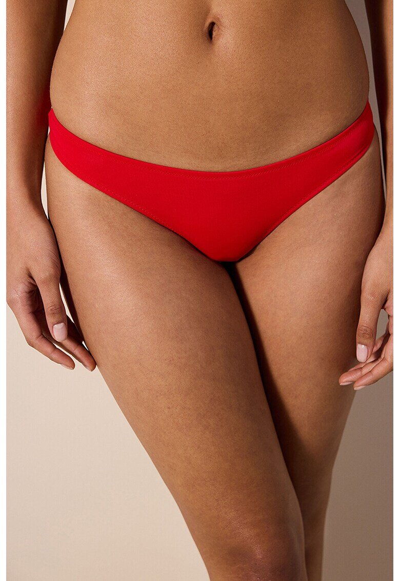 Penti Slip cu model uni - Rosu vermillion