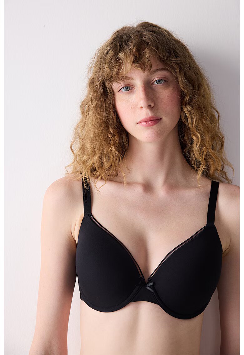 Penti Sutien clasic cu bretele ajustabile - Negru