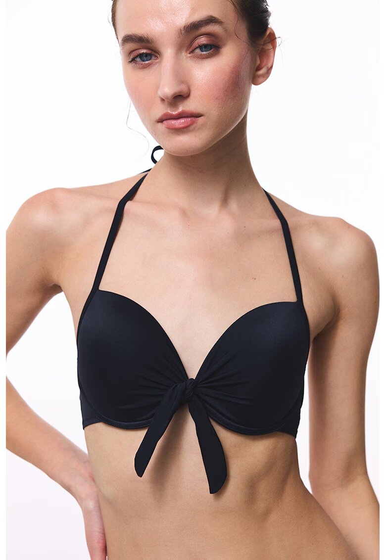 Penti Sutien halter de baie cu burete - Negru