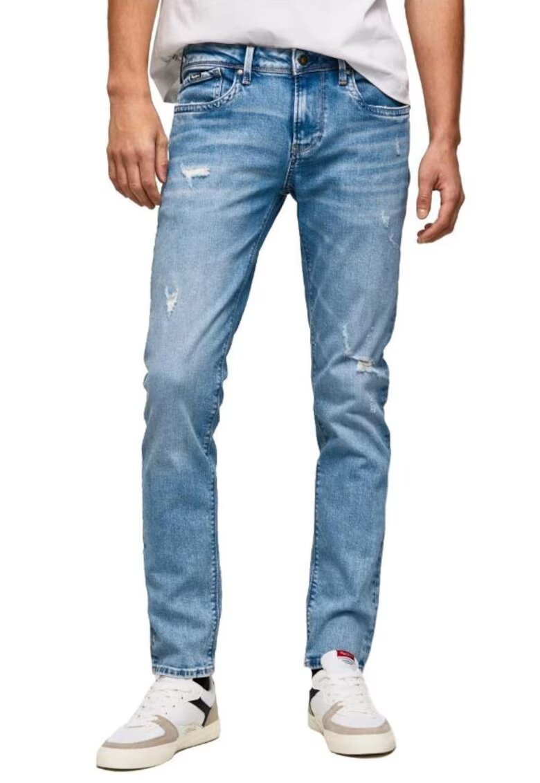Pepe Jeans Blugi barbati - Bumbac - Albastru` - Albastru