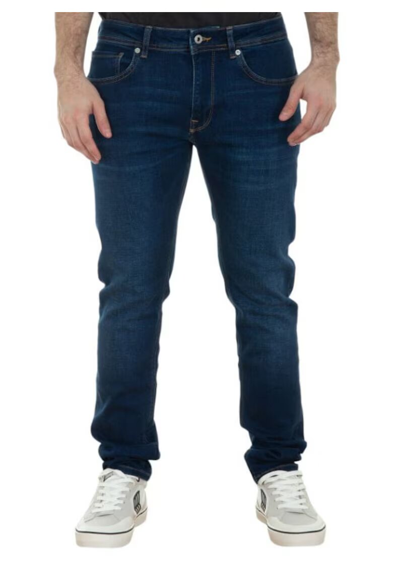 Pepe Jeans Blugi barbati conici - bumbac - bleumarin