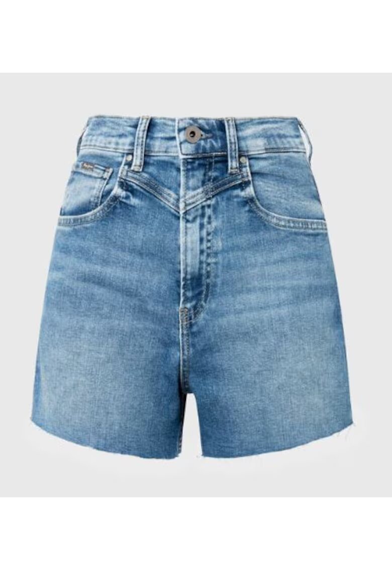 Pepe Jeans Blugi scurti cu talie inalta