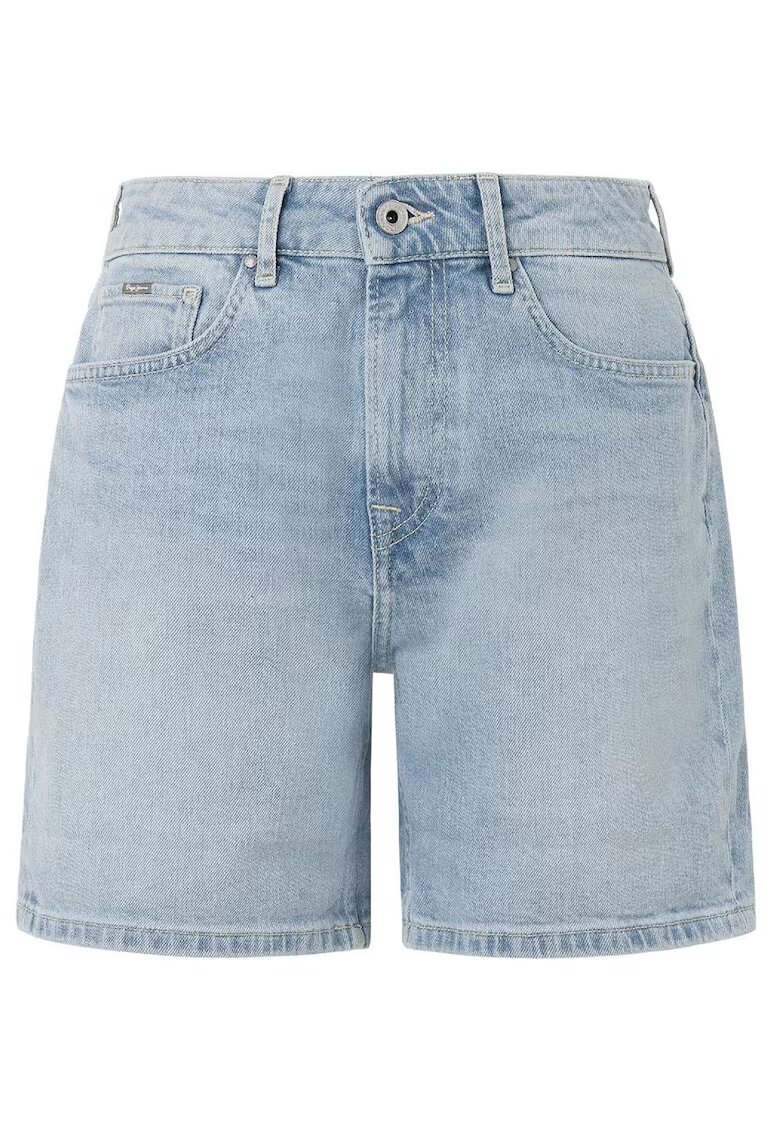Pepe Jeans Blugi scurti regular fit cu buzunare - Albastru azur