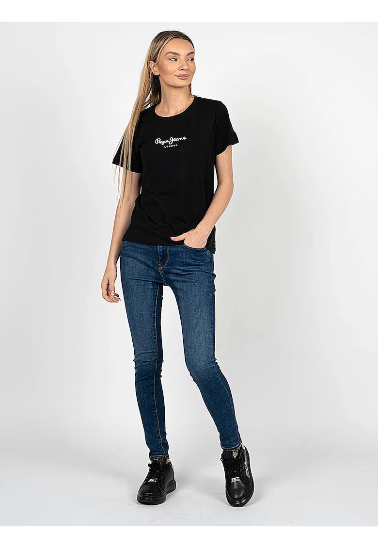 Pepe Jeans Blugi Slim Fit Cu Talie Inalta -