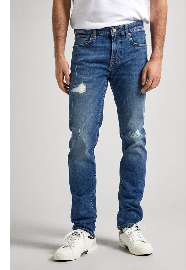 Pepe Jeans Blugi Slim Fit Model Cu Rupturi