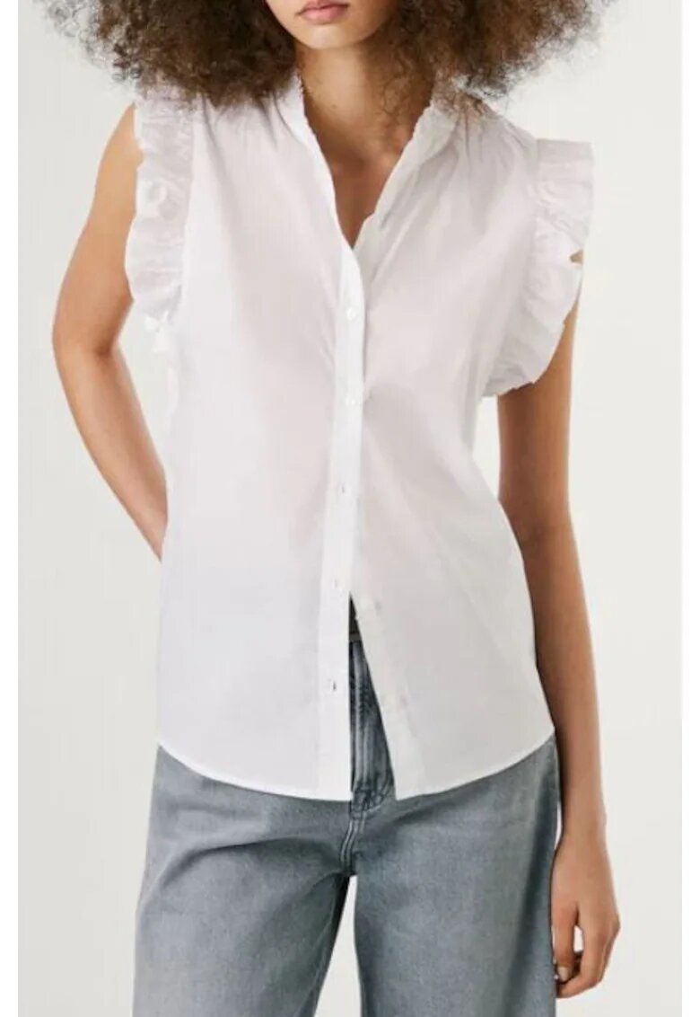 Pepe Jeans Bluza cu maneci cu volane