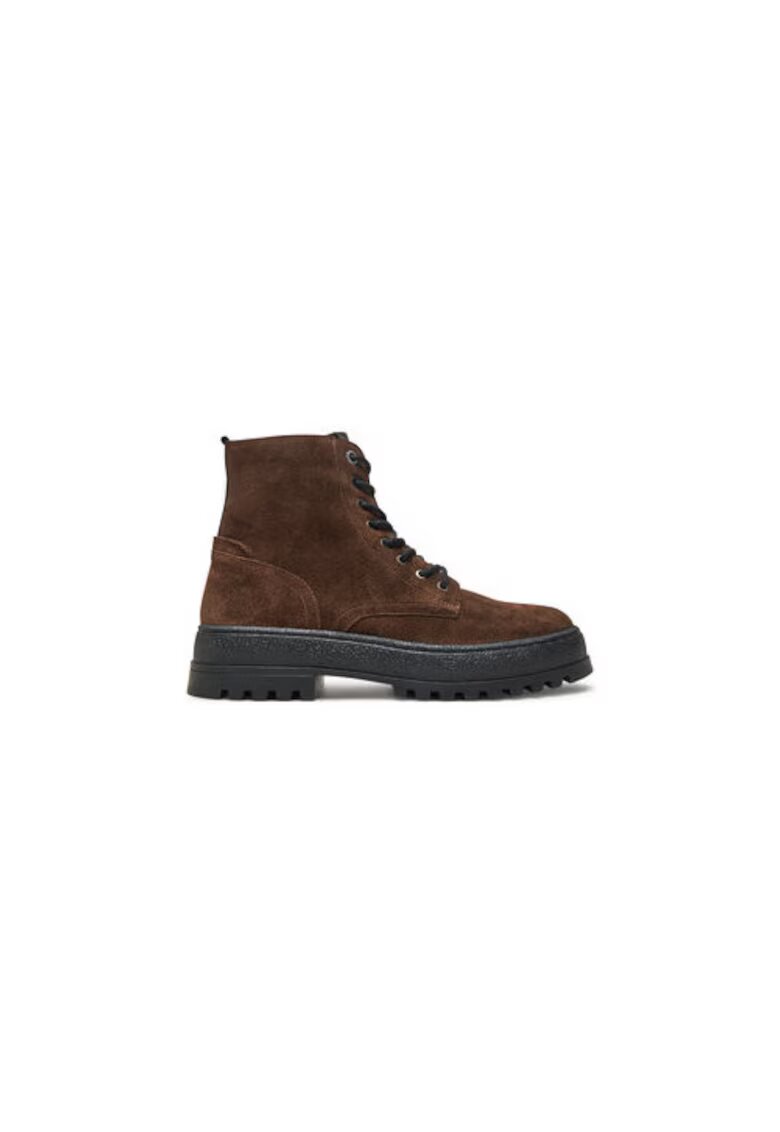 Pepe Jeans Bocanci de drumetie barbati PMS50249 - Piele naturala - Maro - Maro