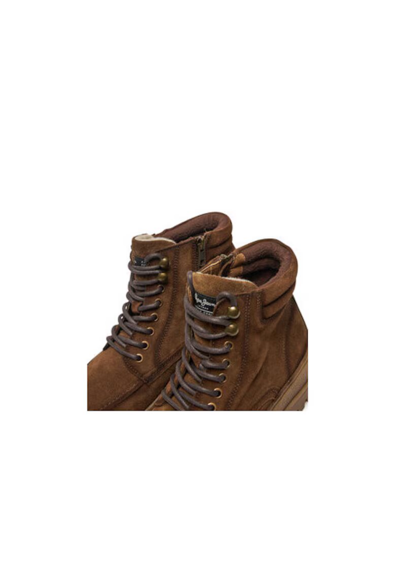 Pepe Jeans Bocanci de drumetie barbati PMS50250 - Piele naturala - Maro - Maro