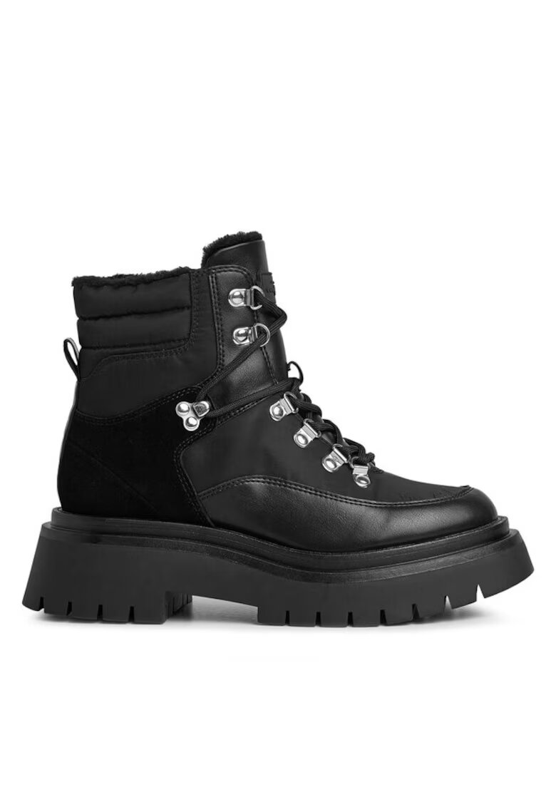 Pepe Jeans Botine dama 302849796 - Piele intoarsa/Piele ecologica/Textil - Negru