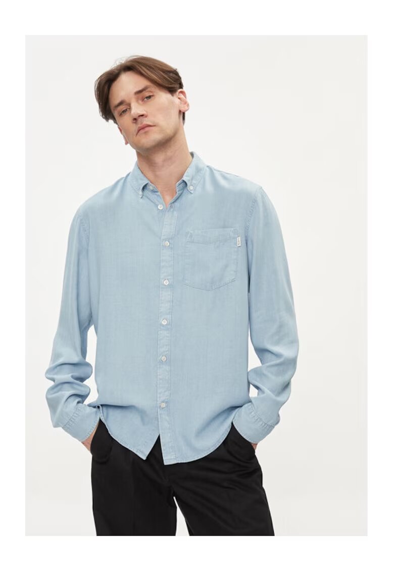 Pepe Jeans Camasa barbati - 64398 - Lyocell - Albastru celest