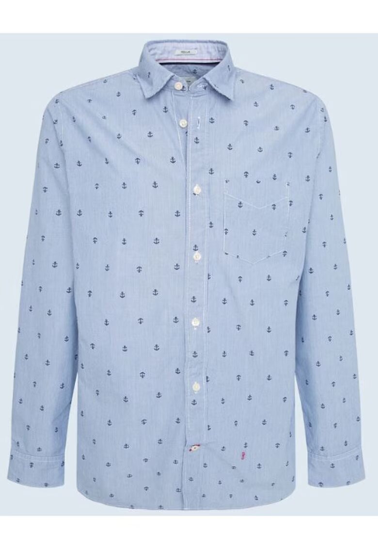 Pepe Jeans Camasa barbati - Bumbac - Albastru`1324 - Albastru