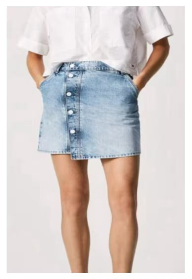 Pepe Jeans Fusta din denim cu nasturi decorativi Hannah