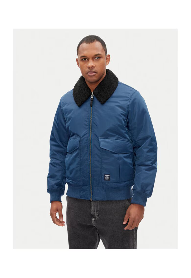 Pepe Jeans Geaca barbati - albastru - poliamida