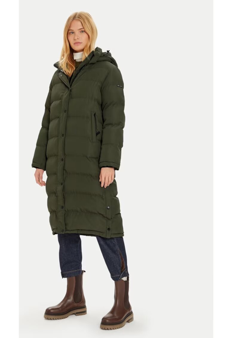 Pepe Jeans Geaca din puf Bibi PL402437 Verde Loose Fit - Poliester